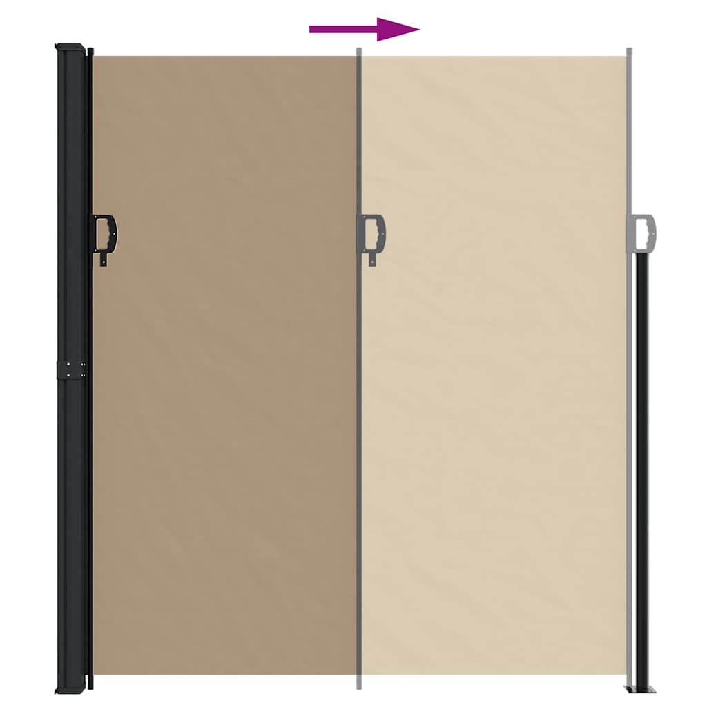 Retractable Side Awning Taupe 220x500 cm