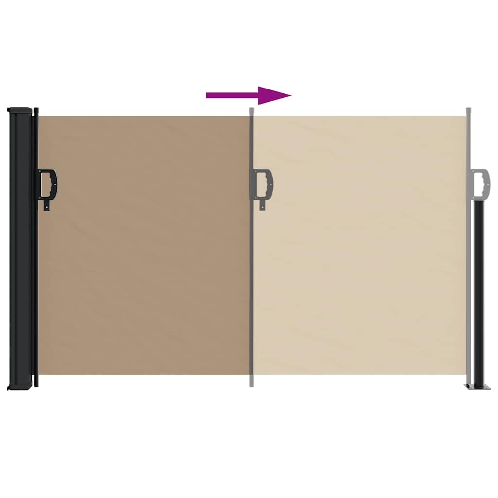 Retractable Side Awning Taupe 120x600 cm