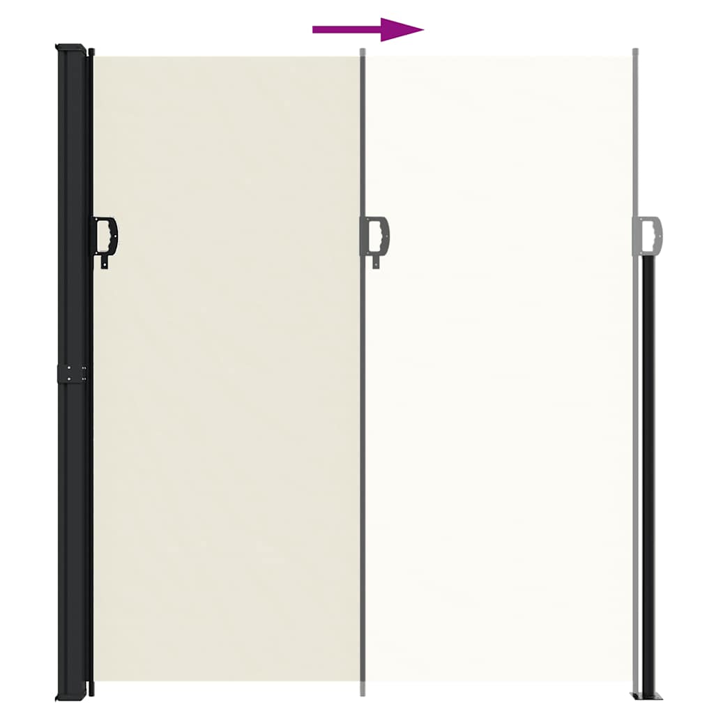 Retractable Side Awning Cream 220x600 cm