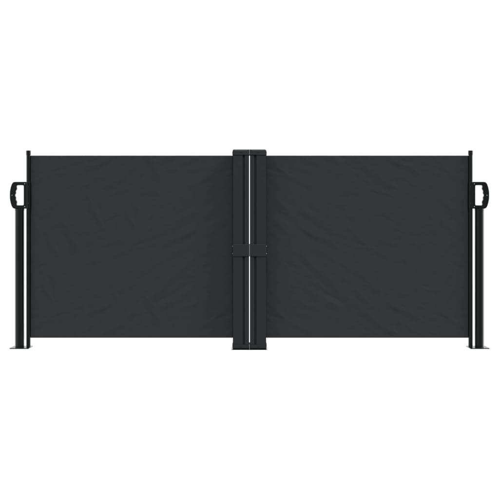 Retractable Side Awning Black 100x1000 cm
