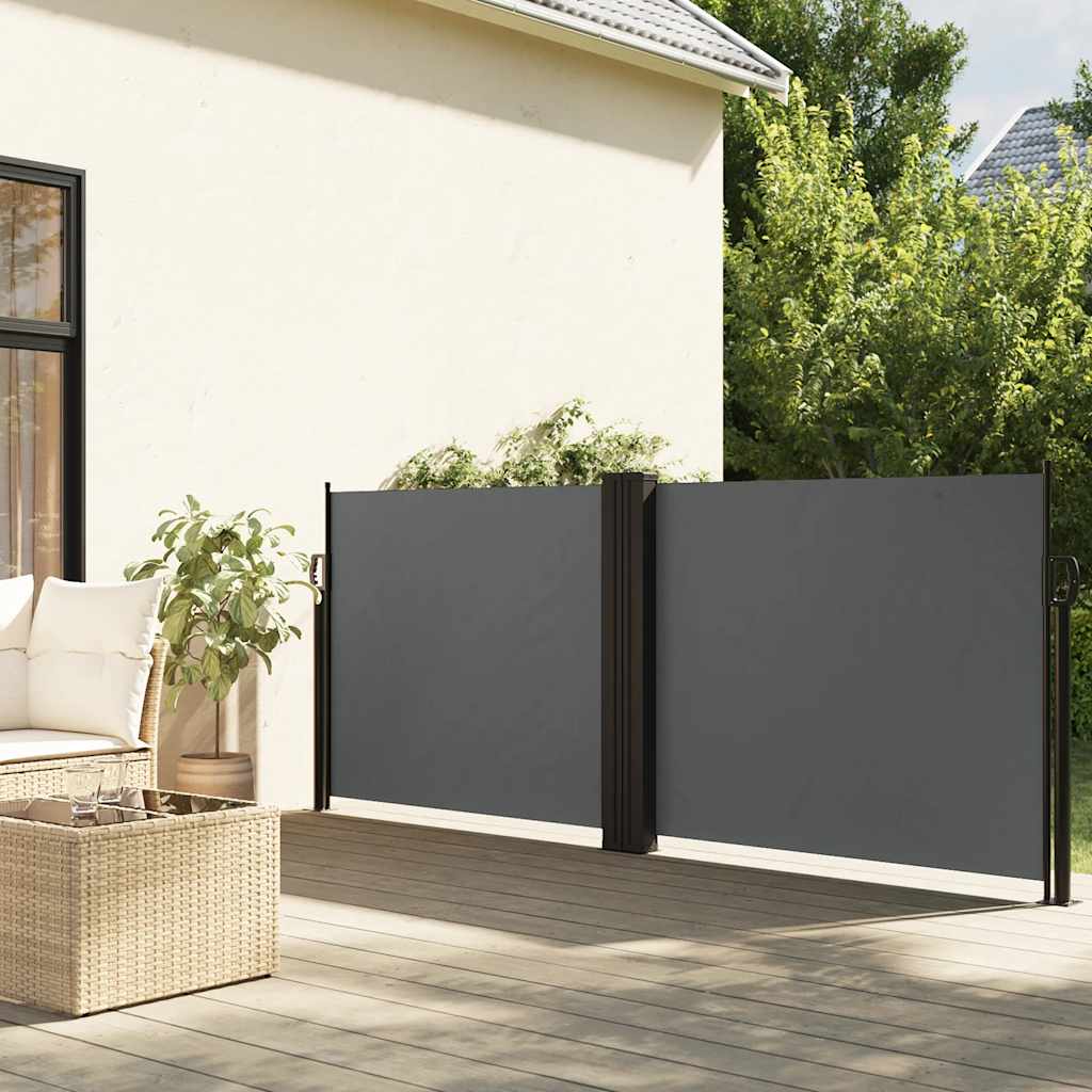 Retractable Side Awning Anthracite 100x1000 cm