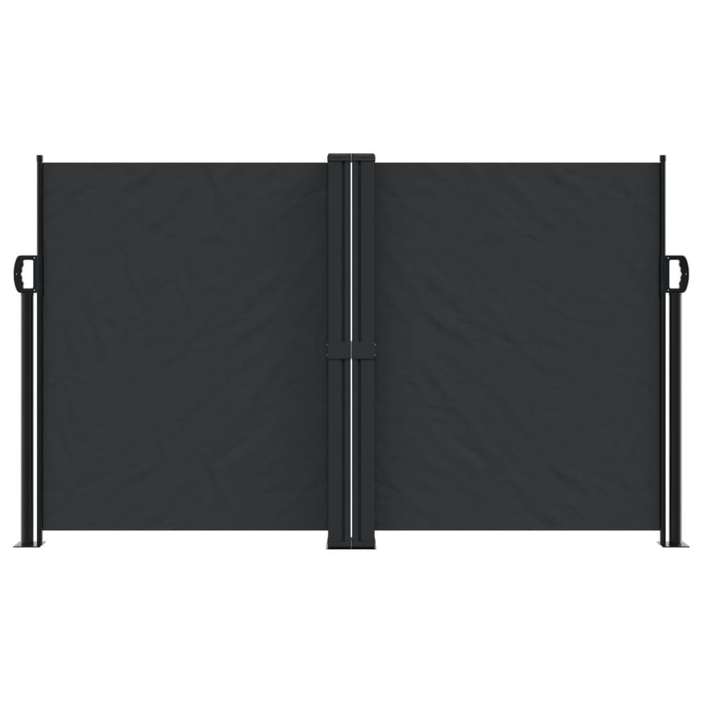 Retractable Side Awning Black 140x1000 cm