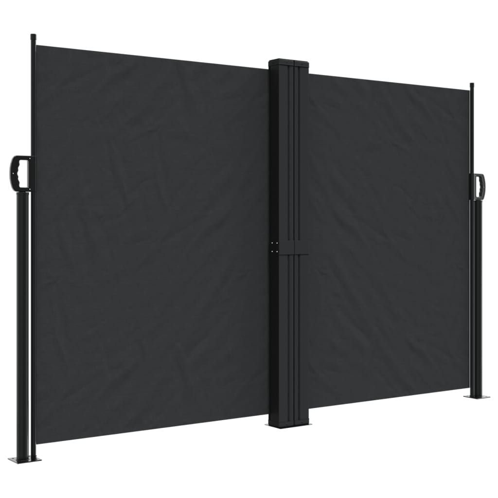 Retractable Side Awning Black 160x1000 cm