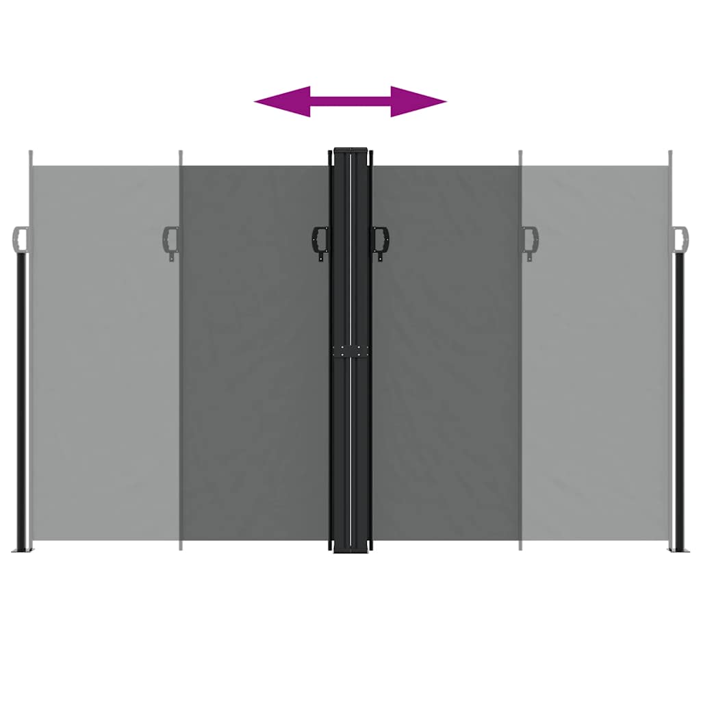 Retractable Side Awning Anthracite 200x1000 cm