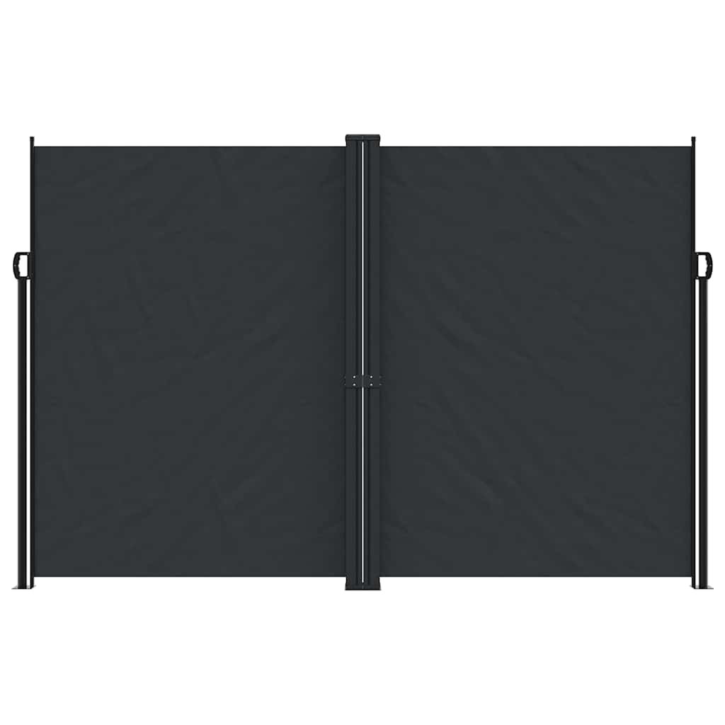 Retractable Side Awning Black 220x1200 cm