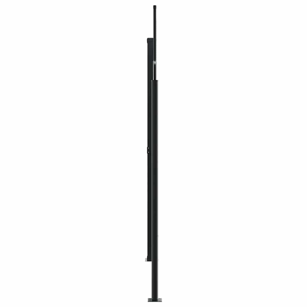 Retractable Side Awning Black 220x1200 cm