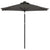 Garden Parasol with Steel Pole Anthracite 225x225x212 cm