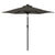 Garden Parasol with Steel Pole Anthracite 225x225x212 cm