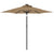 Garden Parasol with Steel Pole Taupe 225x225x212 cm