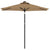 Garden Parasol with Steel Pole Taupe 225x225x212 cm