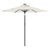 Garden Parasol with LEDs and Steel Pole White 225x225x212cm