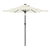 Garden Parasol with LEDs and Steel Pole White 225x225x212cm