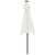 Garden Parasol with LEDs and Steel Pole White 225x225x212cm