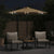 Garden Parasol with LEDs and Steel Pole Taupe 225x225x212cm