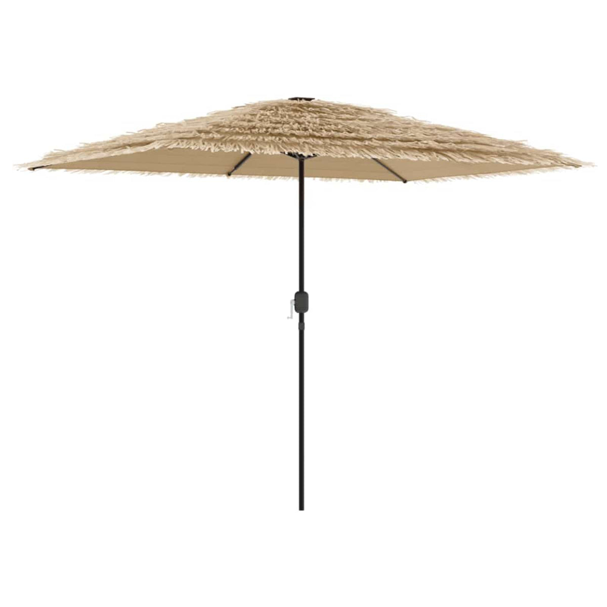 Garden Parasol with Steel Pole Brown 300x200x250 cm