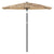 Garden Parasol with Steel Pole Brown 268x268x226 cm