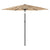 Garden Parasol with Steel Pole Brown 268x268x226 cm