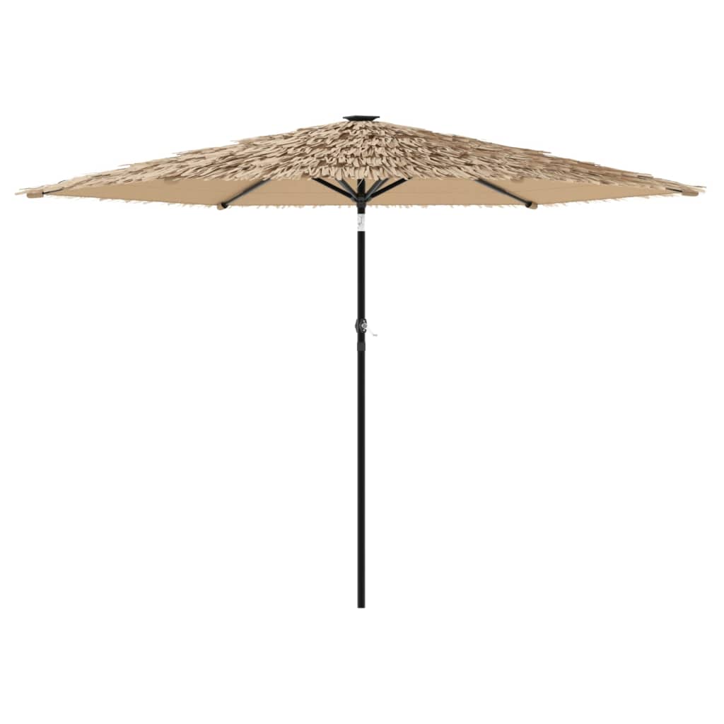 Garden Parasol with Steel Pole Brown 288x288x225 cm