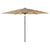 Garden Parasol with Steel Pole Brown 288x288x225 cm