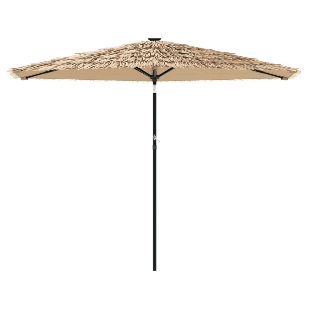 Garden Parasol with Steel Pole Brown 288x288x225 cm