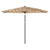 Garden Parasol with Steel Pole Brown 288x288x225 cm