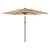 Garden Parasol with Steel Pole Brown 288x288x225 cm