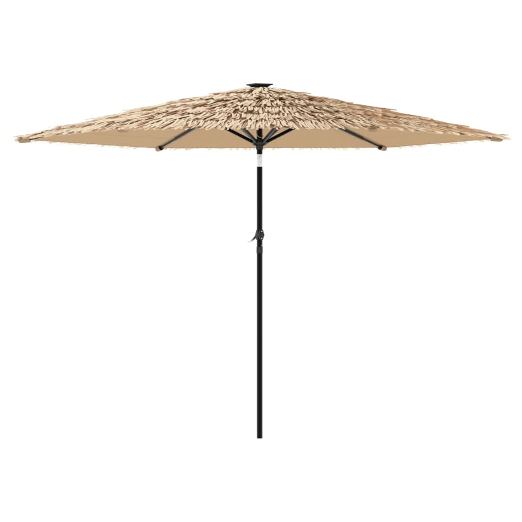 Garden Parasol with Steel Pole Brown 288x288x225 cm