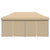 Foldable Party Tent Pop-Up with 4 Sidewalls Beige