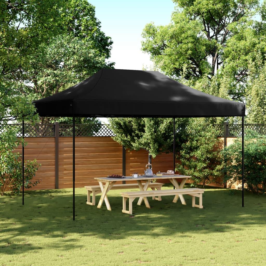 Foldable Party Tent Pop-Up Black 440x292x315 cm