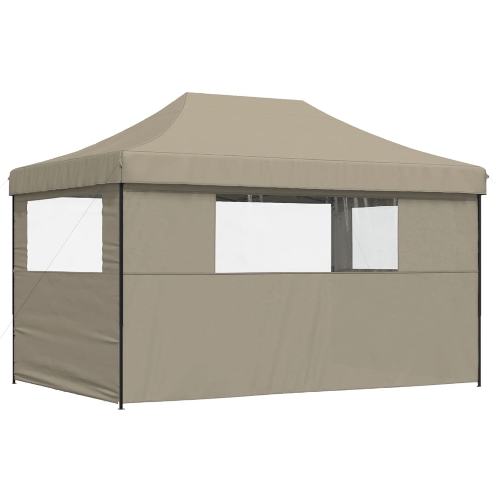 Party Tent 440 x 292 x 315 cm Taupe with Black Frame