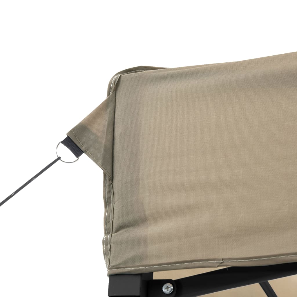 Party Tent 440 x 292 x 315 cm Taupe with Black Frame