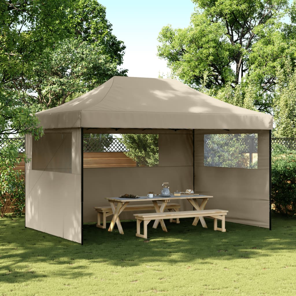 Party Tent 440 x 292 x 315 cm Taupe with Black Frame