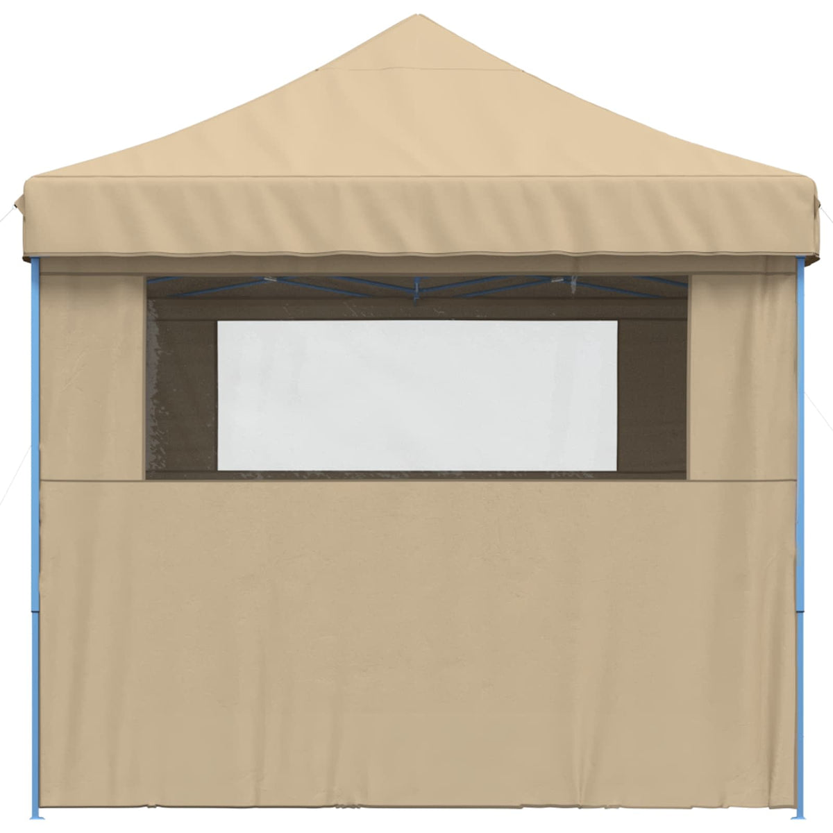 Foldable Party Tent Pop-Up with 4 Sidewalls Beige