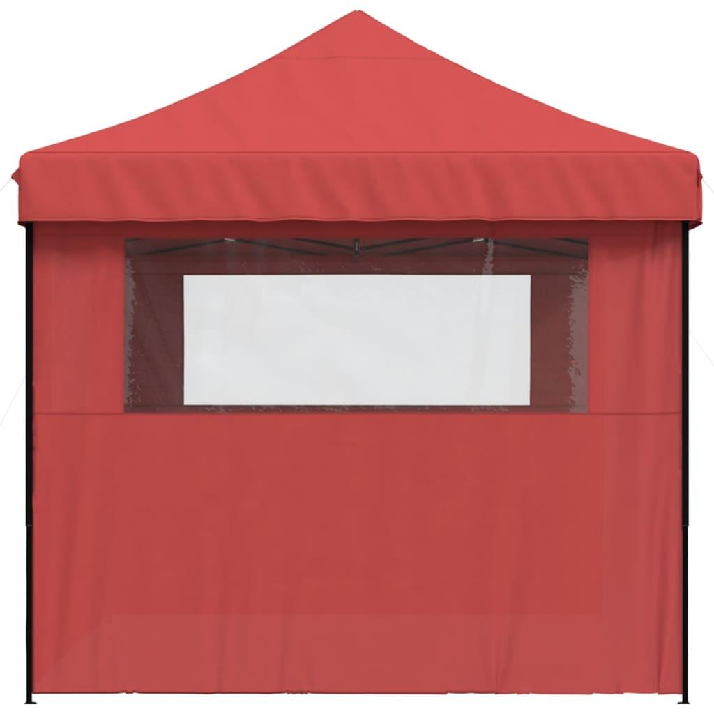 Foldable Party Tent Pop-Up with 3 Sidewalls Burgundy