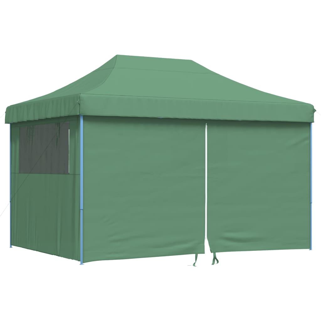 Foldable Party Tent Pop-Up with 4 Sidewalls Green