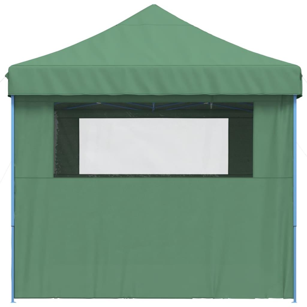 Foldable Party Tent Pop-Up with 4 Sidewalls Green