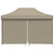 Foldable Party Tent Pop-Up with 4 Sidewalls Taupe