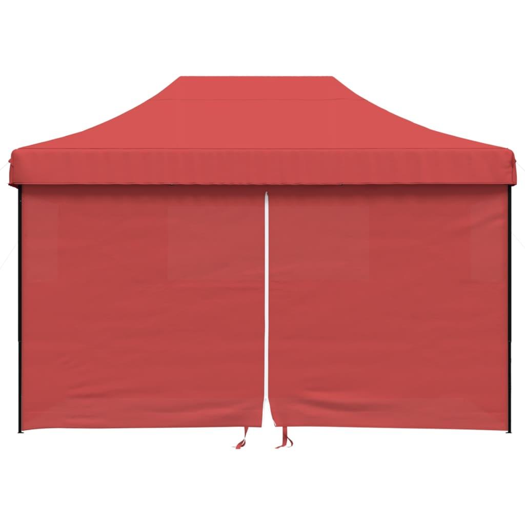 Foldable Party Tent Pop-Up with 4 Sidewalls Burgundy