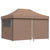 Foldable Party Tent Pop-Up with 4 Sidewalls Brown