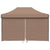 Foldable Party Tent Pop-Up with 4 Sidewalls Brown