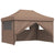 Foldable Party Tent Pop-Up with 4 Sidewalls Brown