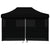 Foldable Party Tent Pop-Up with 4 Sidewalls Black