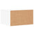 Printer Stand White 40x32x22.5 cm Engineered Wood