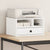 Printer Stand White 40x32x22.5 cm Engineered Wood