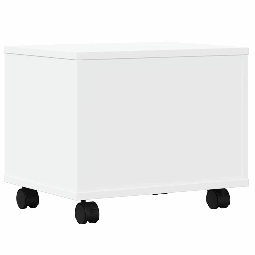 Printer Stand with Wheels White 41x32x34.5 cm