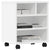 Printer Stand with Wheels White 41x32x48 cm