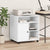 Printer Stand with Wheels White 60x50x67 cm