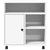 Printer Stand with Wheels White 60x50x67 cm