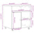 Printer Stand with Wheels White 60x50x67 cm