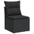 11 Piece Garden Sofa Set with Cushions Black Poly Rattan